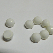 Iný materiál - Našívacie kamienky kruhové 6mm plastové (biele polgule akrylové) - 12827616_