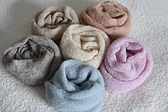 Detský textil - Newborn wrapy z česanej alpaky a hodvábu na fotenie novorodeniatok - 12829184_
