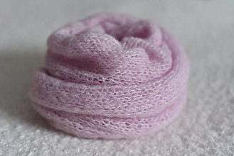 Detský textil - Newborn wrapy z česanej alpaky a hodvábu na fotenie novorodeniatok (Púdrovoružová 12) - 12829179_