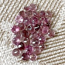 Minerály - Turmalín brúsený kruh / 2-2,5mm (Ružový rubelit) - 12833107_