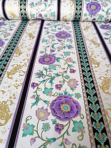 Textil - Bavlnená látka Florentine Garden Jewel - pruhy - 12836921_
