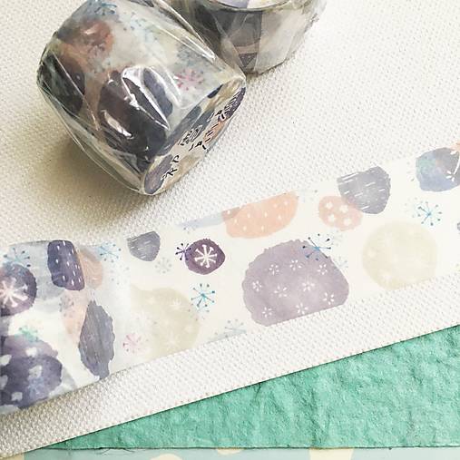 dekoračná papierová washi páska Zimné machuľky