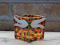 Svietidlá a sviečky - Svietnik na čajovú sviečku - Dragonfly - 12836301_