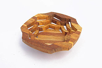 Nádoby - Drevená miska - exotické dreviny pr.15cm - 12840233_