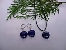 Sady šperkov - Súprava z lapis lazulitu - prívesok a náušnice - 12843631_