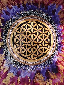 Obrazy - Mandala - Kvet života - 12845612_