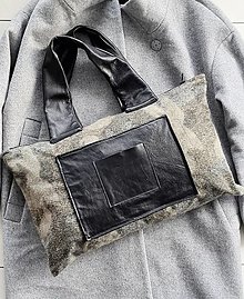 Kabelky - CAMOUFLAGE bag s koženými detailami - 12844182_