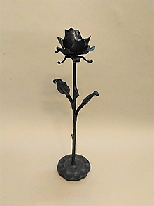 Dekorácie - kovaná ruža voľne stojáca - 12847010_