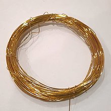 Suroviny - Drôtik  (0,3mm-zlatá-10m) - 12851367_