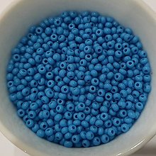 Korálky - Rokajl 10/0 PRECIOSA 2,3mm-10g (modrá tyrkys) - 12851744_