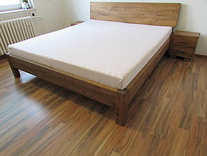Nábytok - Masívna dubová posteľ Elegant + 2 stolíky zdarma - 12849664_