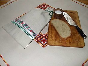 Úžitkový textil - Vrecko na chlieb "Folk 1" - 12848739_
