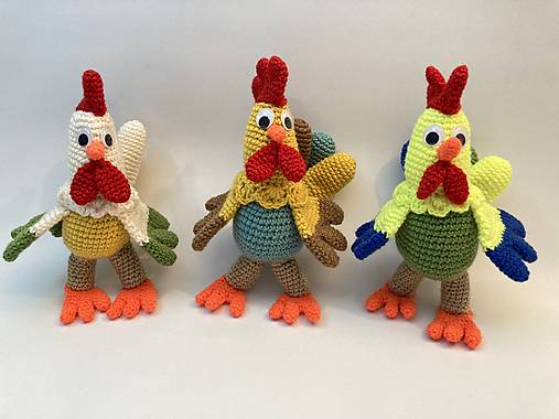 Hračky - Kohút -háčkovaná hračka/dekorácia - 12851017_