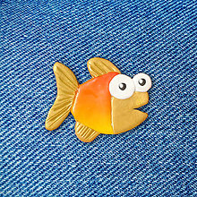 Brošne - Ryba brošňa (zlatá rybka) - 12848553_
