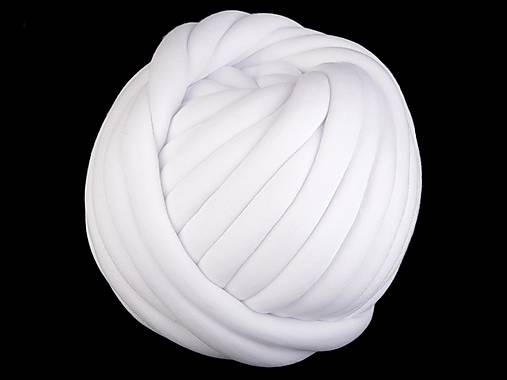 Galantéria - Efektná XXL priadza Marshmallow biela - 12852305_