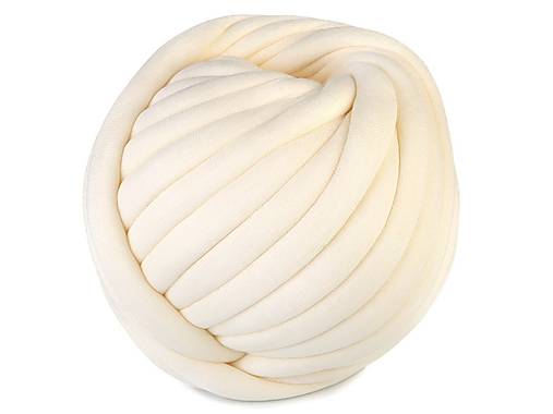 Galantéria - Efektná XXL priadza Marshmallow - maslová - 12852413_