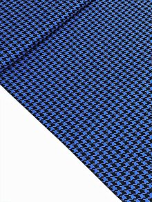 Textil - Teplákovina kohutia stopa (Modrá) - 12855280_