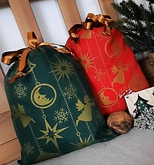 Úžitkový textil - Mikulášske / Vianočné vrecká - 12853089_