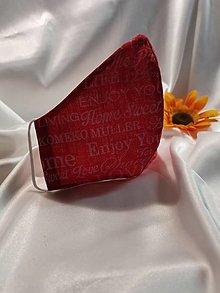Rúška - Dvojvrstvové rúška z bavlny na gumičku... Červená láska - 12852671_