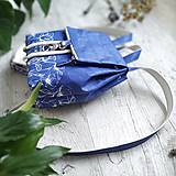 Batohy - Ruksak CANDY backpack - modré kvety v linke - 12858666_