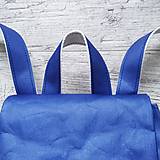 Batohy - Ruksak CANDY backpack - modré kvety v linke - 12858668_