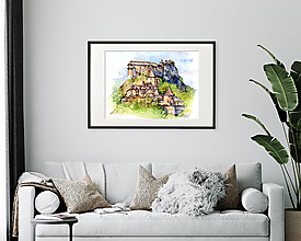 Grafika - Fine Art Print "Oravský hrad" (40 x 50 cm) - 12857364_