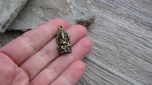Komponenty - Prívesok Ganesha, 1 ks (bronz) - 12861640_