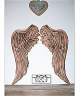 Dekorácie - Anjelské 3D krídla-drevorezba - 12860549_