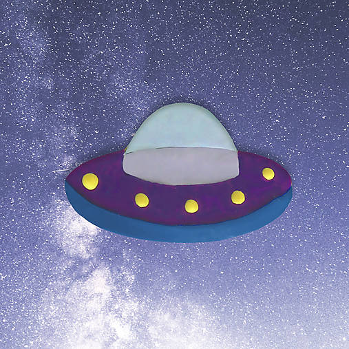 Magnetky - Magnetka čo vesmírom lieta (UFO) - 12862013_