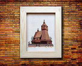 Dekorácie - Drevený kostolík v Hervartove - 12860187_