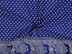 Textil - Modrotlač s bordúrou, š. 140 cm - 12866301_