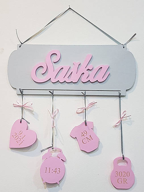 Meno na tabuľke s údajmi o narodení