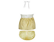 Nočná bielizeň - Lullaby - košieľka a nohavičky, hodváb, rôzne farby (Zlatá) - 12867296_
