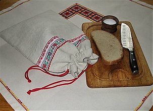 Úžitkový textil - Vrecko na chlieb "Folk 2" - 12865350_