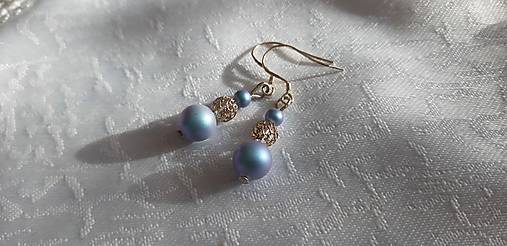 Náušnice - Strieborné náušnice s perlami Swarovski - 12866484_