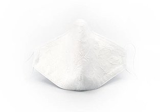 Rúška - Anatomické antibakteriálne rúška s časticami striebra - Svadobné rúška sety (1xDámske Biela madeira) - 12865167_