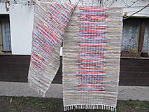 Úžitkový textil - Ručne tkaný koberec 70 x 400cm, okrova bordura - 12869973_