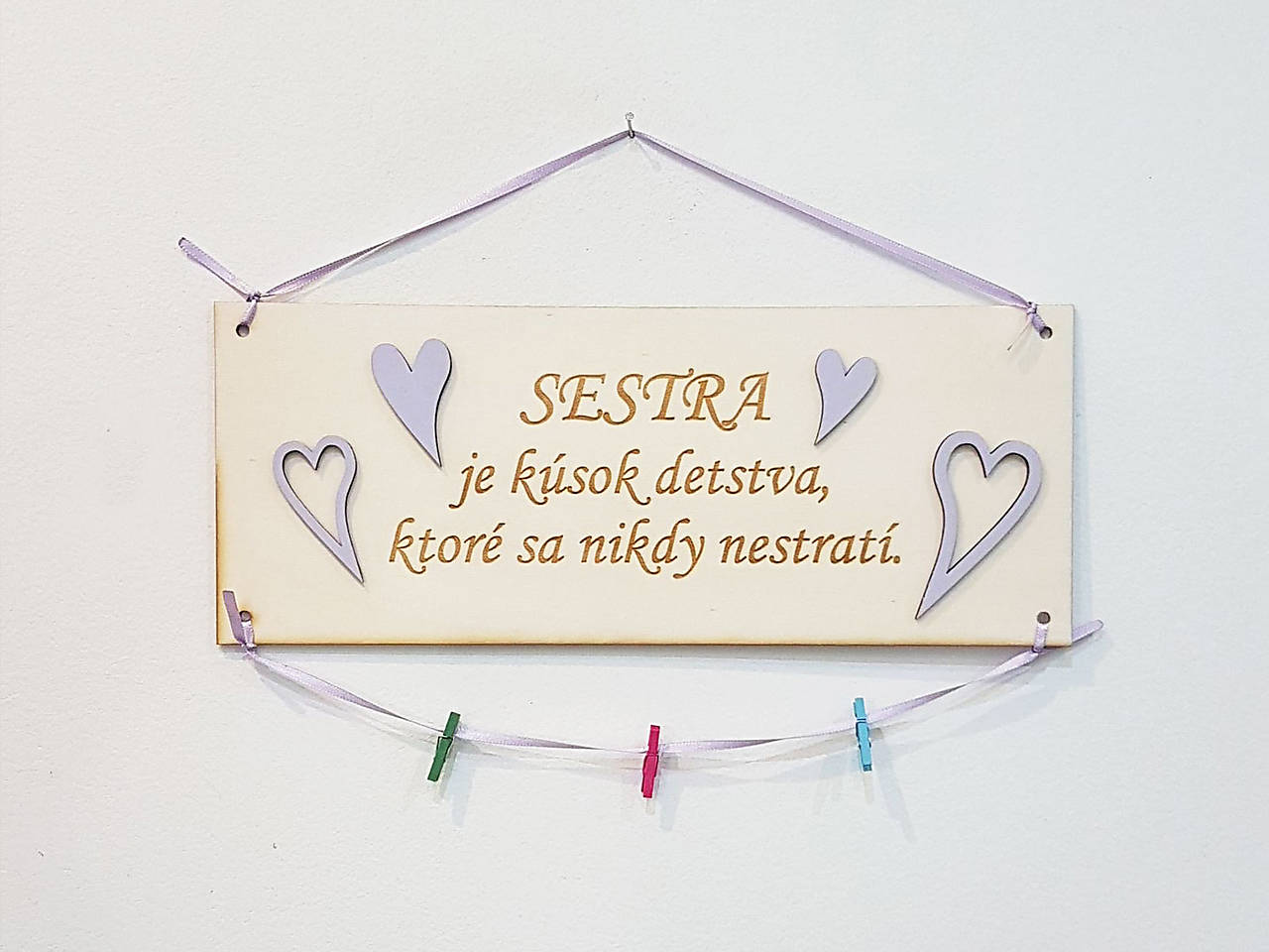 Drevená tabuľka sestra 30x11cm