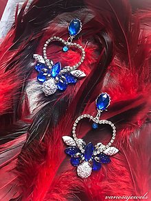 Náušnice - Náušnice - Valentínska kolekcia  (Modrá) - 12867881_