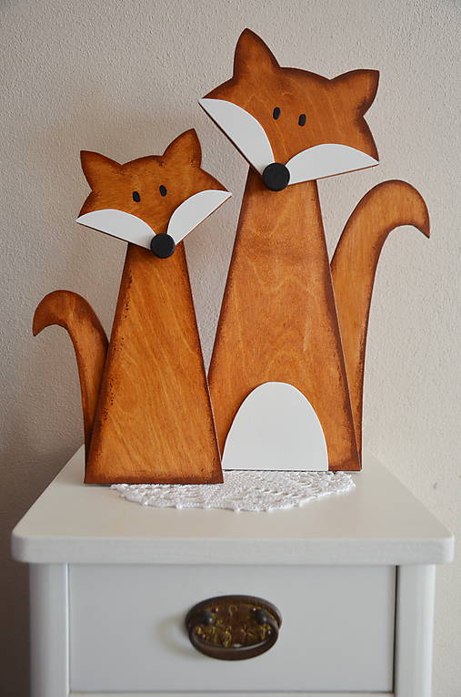 Líšky dekorácia zvieratko