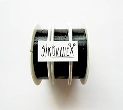 Suroviny - Farebný drôt, Ø 0,3 mm   (21 m, čierna) - 12872614_