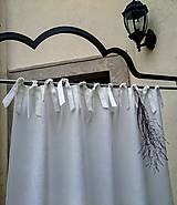 Úžitkový textil - Ľanový záves-šitie na želanie (Bordová) - 12874113_