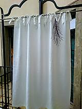 Úžitkový textil - Ľanový záves-šitie na želanie (Bordová) - 12874118_