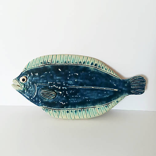 Keramická rybka (Malá rybka - cca 25x15 cm - Modrá)