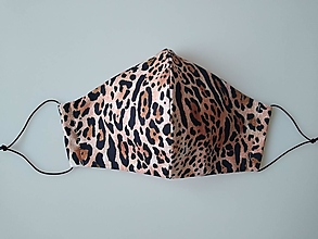 Rúška - Dizajnové rúško leopard prémiové tvarované dvojvrstvové - 12876761_