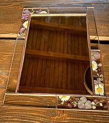 Zrkadlá - Zrkadlo so sušenými kvetmi - 12877130_