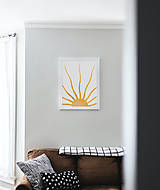 Grafika - Minimalistický print "Zlaté slnko" - 12879870_