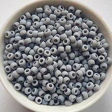 Korálky - TOHO round 3mm-10g (opaque frosted gray) - 12883168_