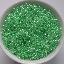 Korálky - Rokajl MIYUKI 11/0=2mm-Ceylon-5g (mint green) - 12883449_
