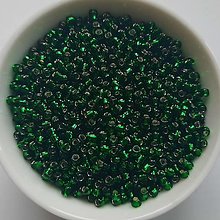 Korálky - TOHO round silver-lined 11/0=2,2mm-10g (green emerald) - 12883640_